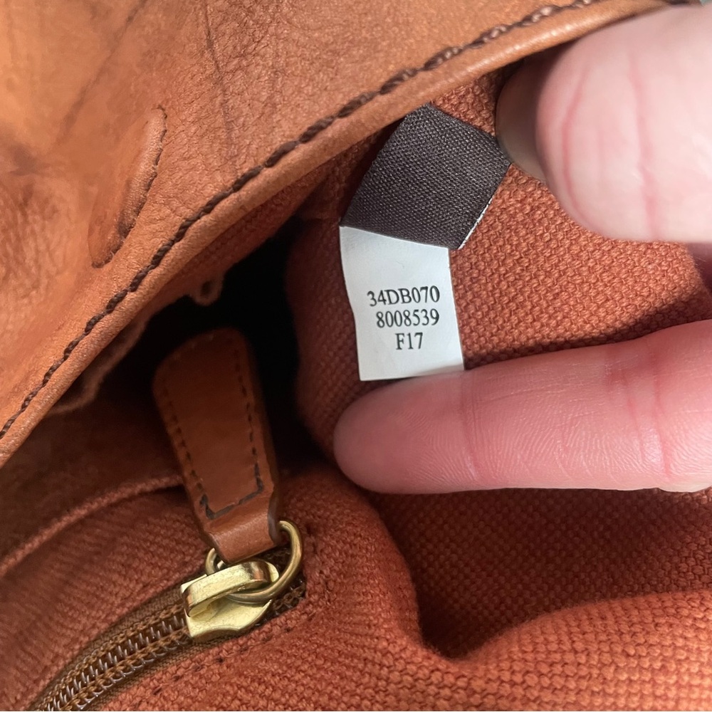 Frye Campus Rivet Hobo Leather Shoulder Bag in a Distressed Cognac Brown - Picture 9 of 14